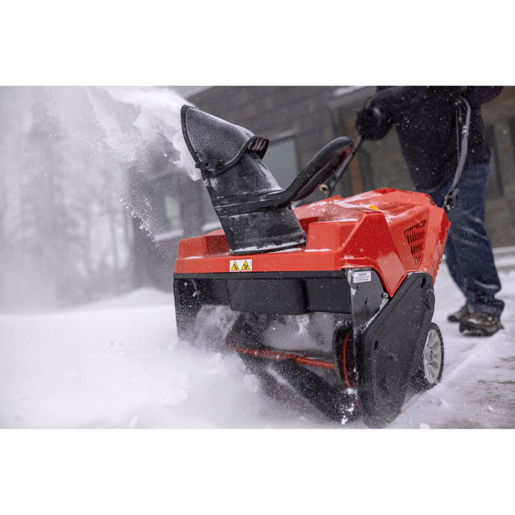Troy-Bilt&reg; Arctic Squall&trade; 179E Snow Blower Clearing Driveway