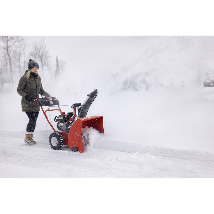 Troy-Bilt&reg;  Storm&trade; 2420 Snow Blower Clearing Driveway